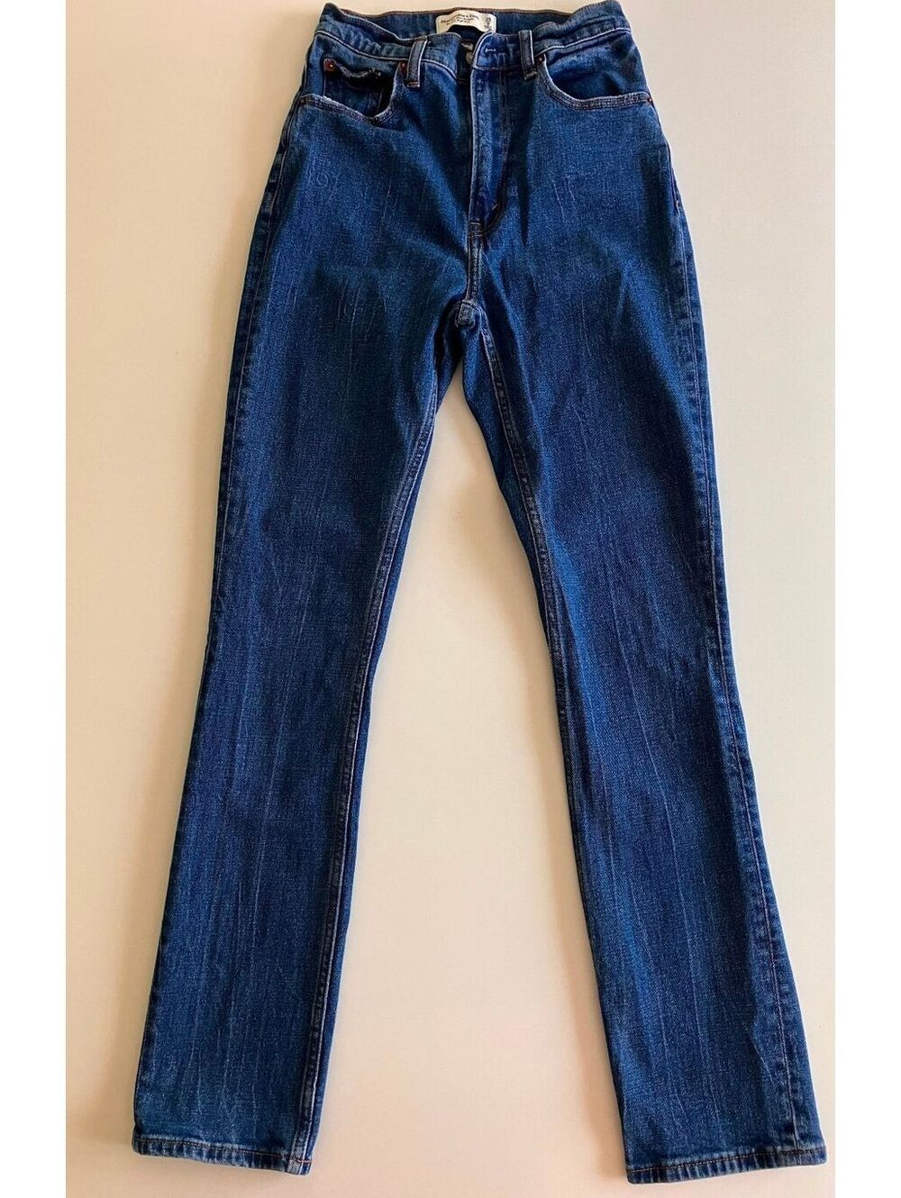 Abercrombie & Fitch The 90s Slim Straight Ultra High Rise Curve Love Size 25